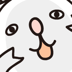 Animation sticker of White goat.