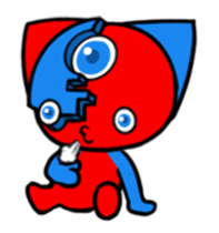 Three eyes cat of the Mooky sticker #13792072