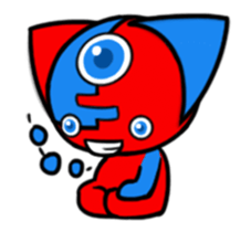 Three eyes cat of the Mooky sticker #13792073