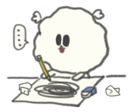 Cloud Face Pomeranian Dog sticker #13792831