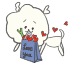 Cloud Face Pomeranian Dog sticker #13792838