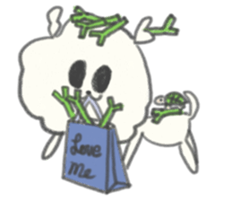 Cloud Face Pomeranian Dog sticker #13792839