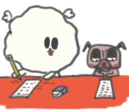 Cloud Face Pomeranian Dog sticker #13792841