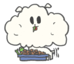 Cloud Face Pomeranian Dog sticker #13792844