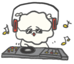 Cloud Face Pomeranian Dog sticker #13792848