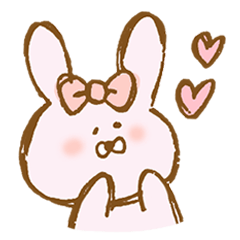 Girly rabbit wearing a ribbon