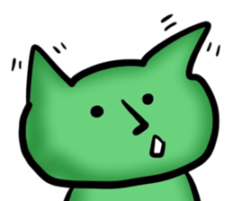 Green good cat sticker #13794431