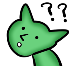 Green good cat sticker #13794434