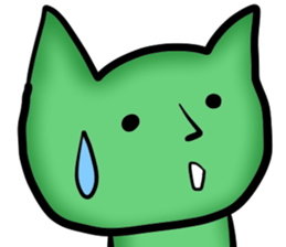 Green good cat sticker #13794436