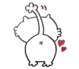 Japanese white cat3 sticker #13794518
