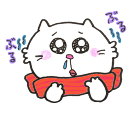 Japanese white cat3 sticker #13794532