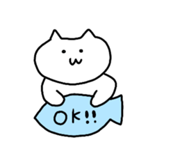 Mutter of a white cat sticker #13795199