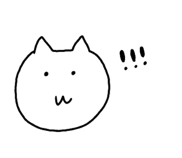 Mutter of a white cat sticker #13795200