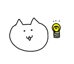 Mutter of a white cat sticker #13795205