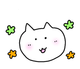 Mutter of a white cat sticker #13795227