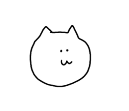 Mutter of a white cat sticker #13795229