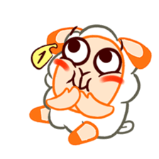 Joyful sheep "Remy" sticker #13795285