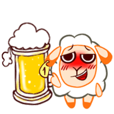 Joyful sheep "Remy" sticker #13795290