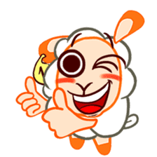 Joyful sheep "Remy" sticker #13795298