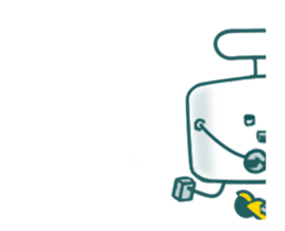 Moving! Laid back robot. sticker #13795657