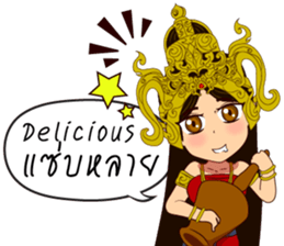 Lai Kanok Cartoon Lady V.Nakee thai/eng sticker #13797000
