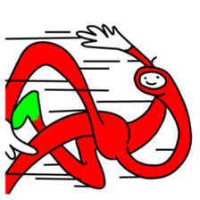 Nyokinyoki apple (8pieces) sticker #13797978