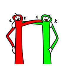 Nyokinyoki apple (8pieces) sticker #13797980