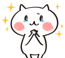 comfy white cat sticker #13799998