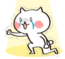 comfy white cat sticker #13800004