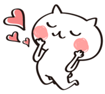 comfy white cat sticker #13800006