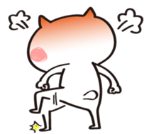 comfy white cat sticker #13800012