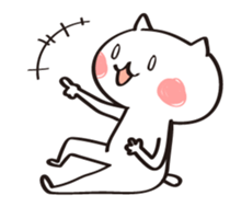 comfy white cat sticker #13800013