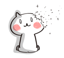 comfy white cat sticker #13800014
