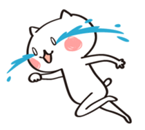 comfy white cat sticker #13800017