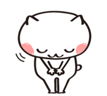 comfy white cat sticker #13800028