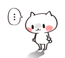 comfy white cat sticker #13800034