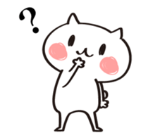 comfy white cat sticker #13800037