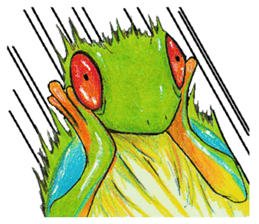 Akame-frogs sticker #13803051