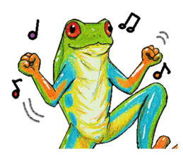 Akame-frogs sticker #13803060