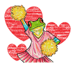 Akame-frogs sticker #13803075