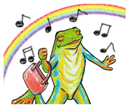 Akame-frogs sticker #13803083