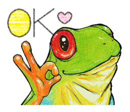 Akame-frogs sticker #13803084