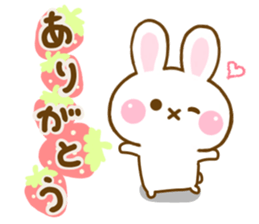 Rabbit Strawberry friendly sticker #13803331