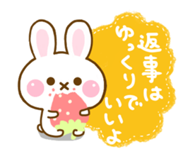 Rabbit Strawberry friendly sticker #13803332
