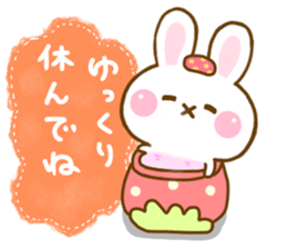 Rabbit Strawberry friendly sticker #13803334