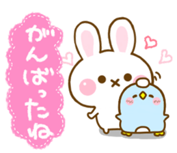 Rabbit Strawberry friendly sticker #13803353