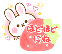 Rabbit Strawberry friendly sticker #13803355