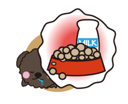 Toy Poodle moving. Black pool of Noah 1 sticker #13803367