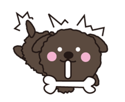 Toy Poodle moving. Black pool of Noah 1 sticker #13803369