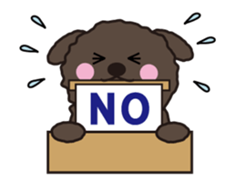 Toy Poodle moving. Black pool of Noah 1 sticker #13803372